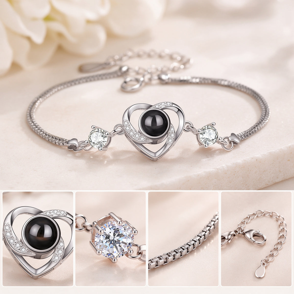 Heart Photo Projection Bracelet