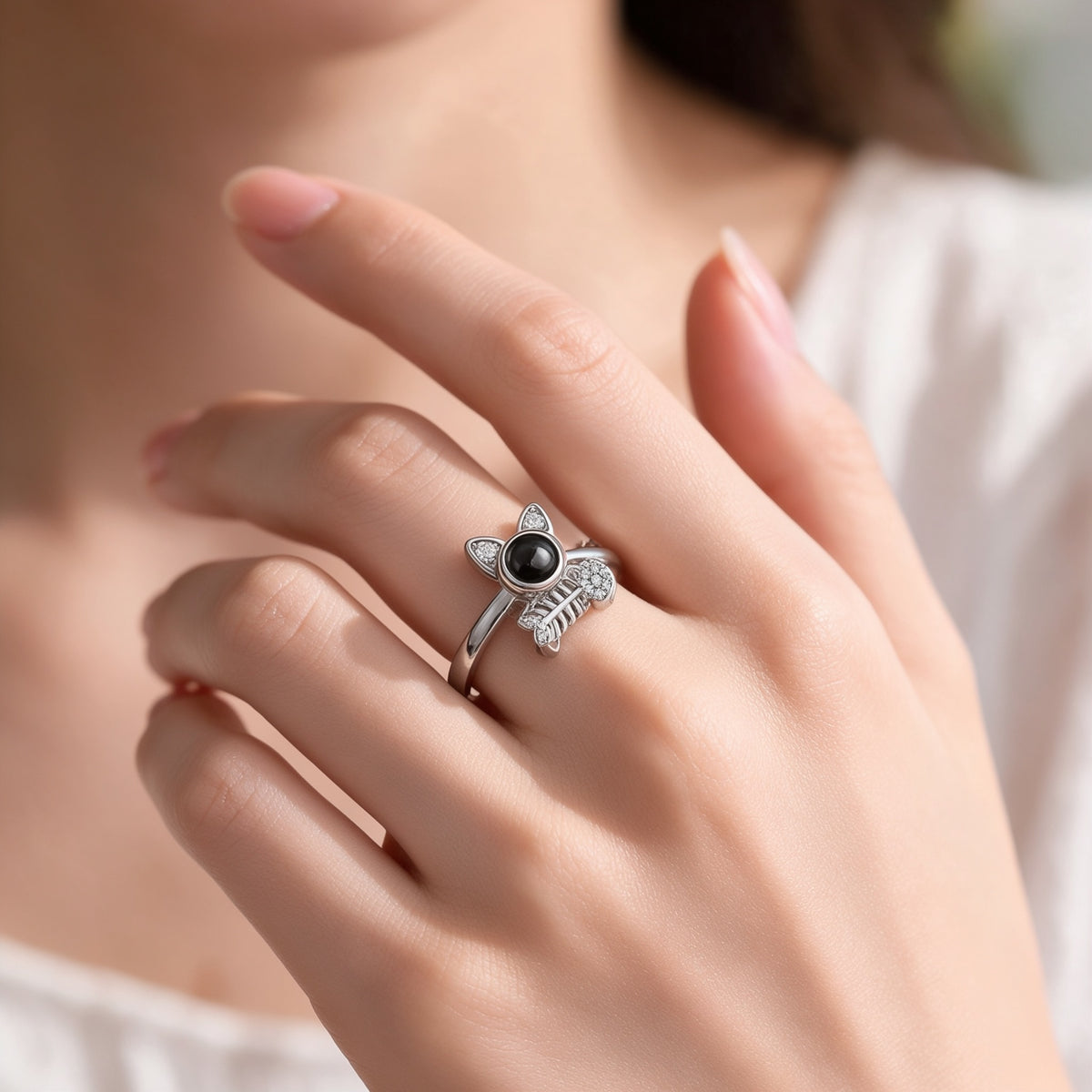 Small Cat FateMarks Photo Ring