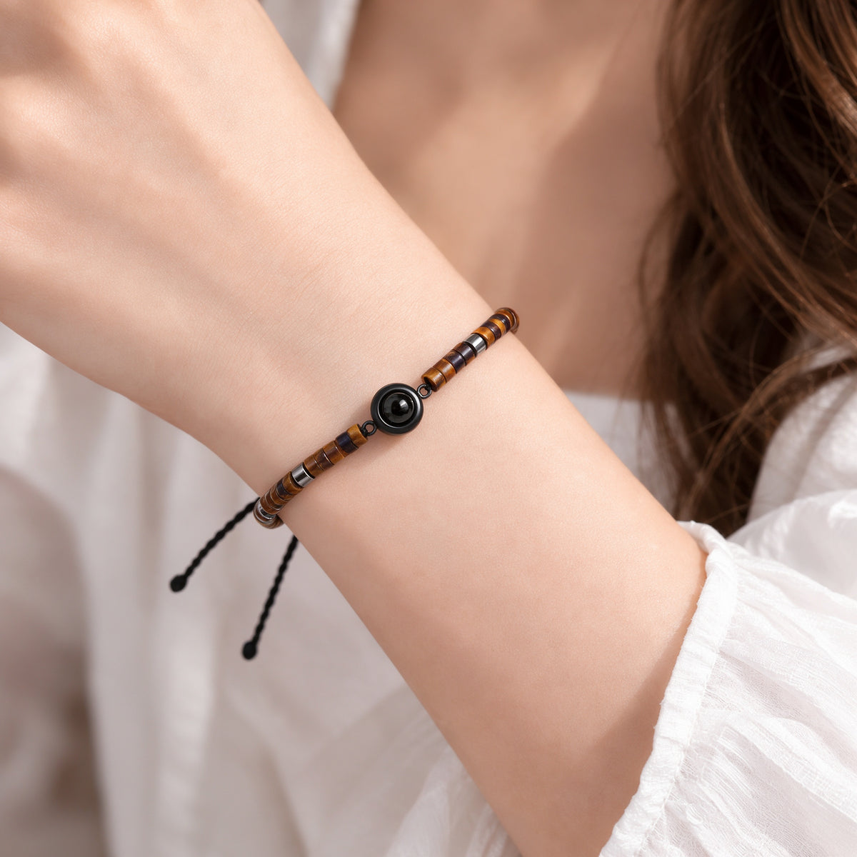 Drawstring Photo Projection Bracelet