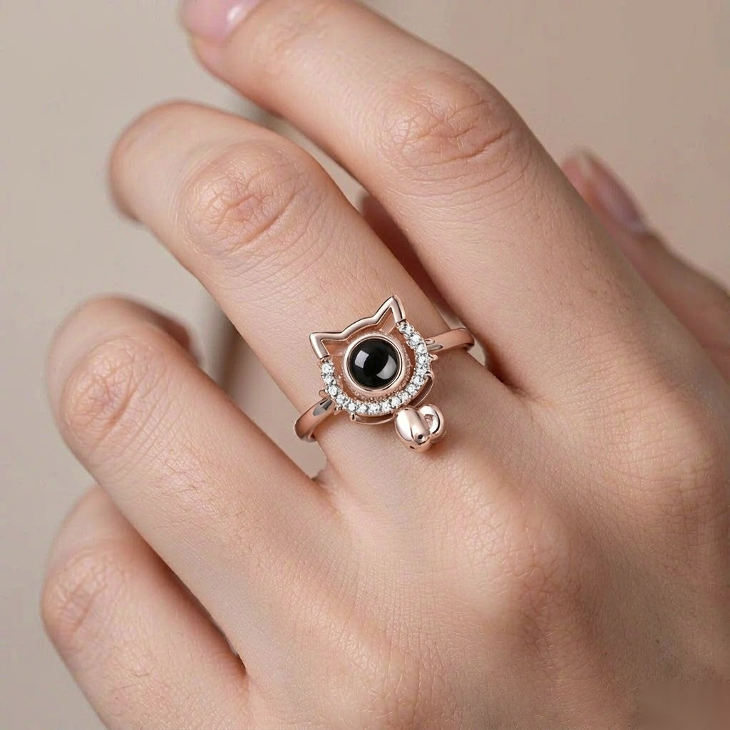 Cat Head FateMarks Photo Ring