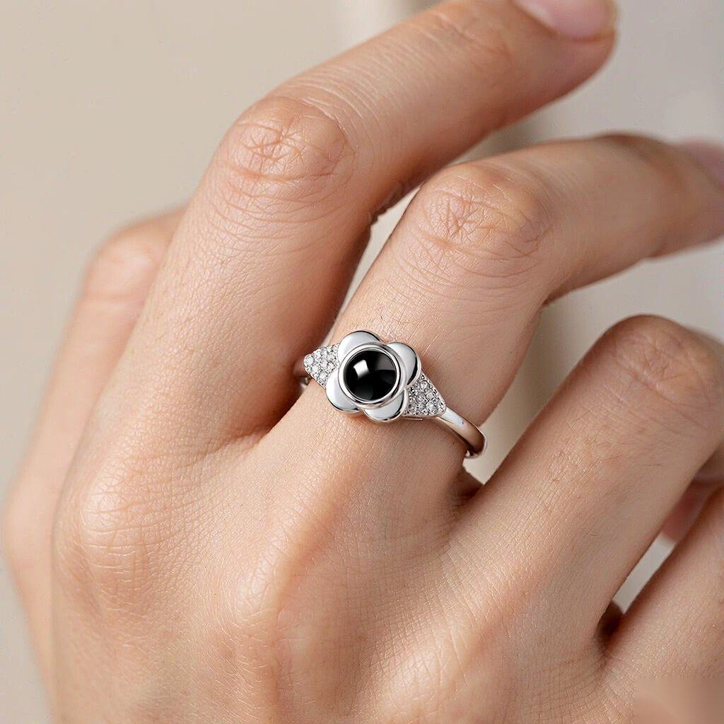 Four leaf clover FateMarks Photo Ring