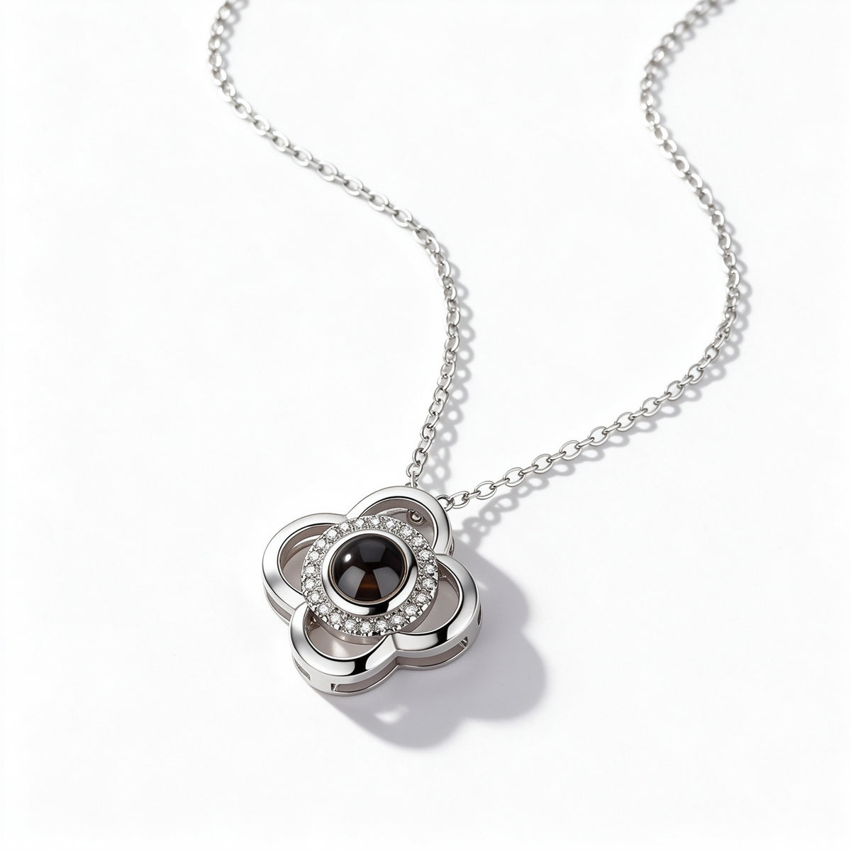 Lucky Clover Photo Projection Necklace