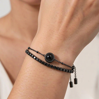 Double Circle Photo Projection Bracelet