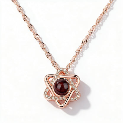 triangle Photo Projection Necklace