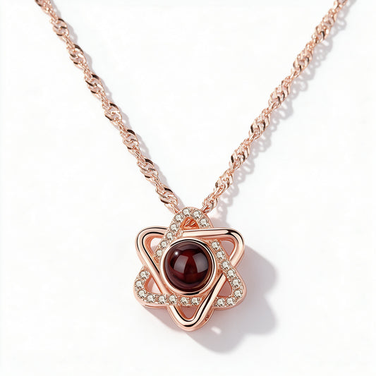 triangle Photo Projection Necklace