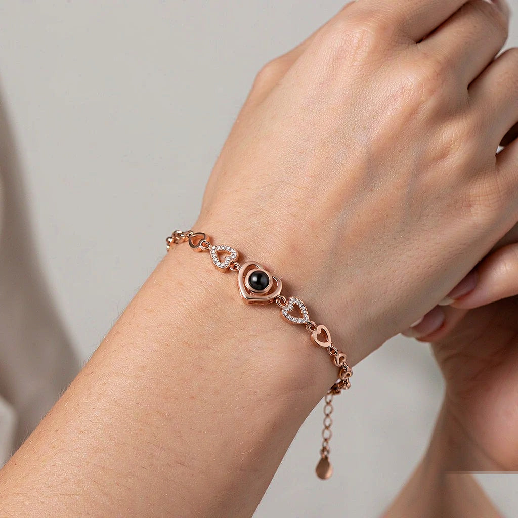 Full Heart Photo Projection Bracelet