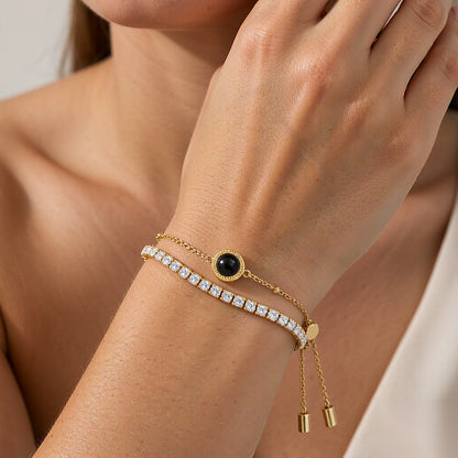 Double Circle Photo Projection Bracelet