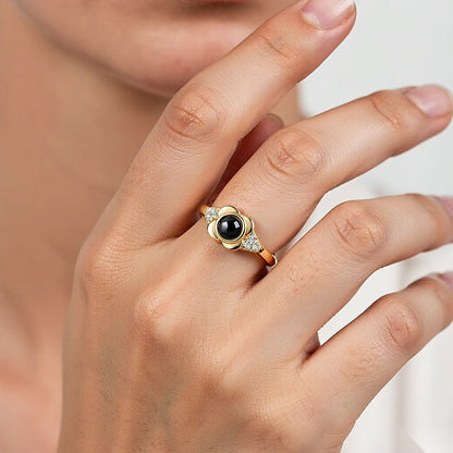 Four leaf clover FateMarks Photo Ring