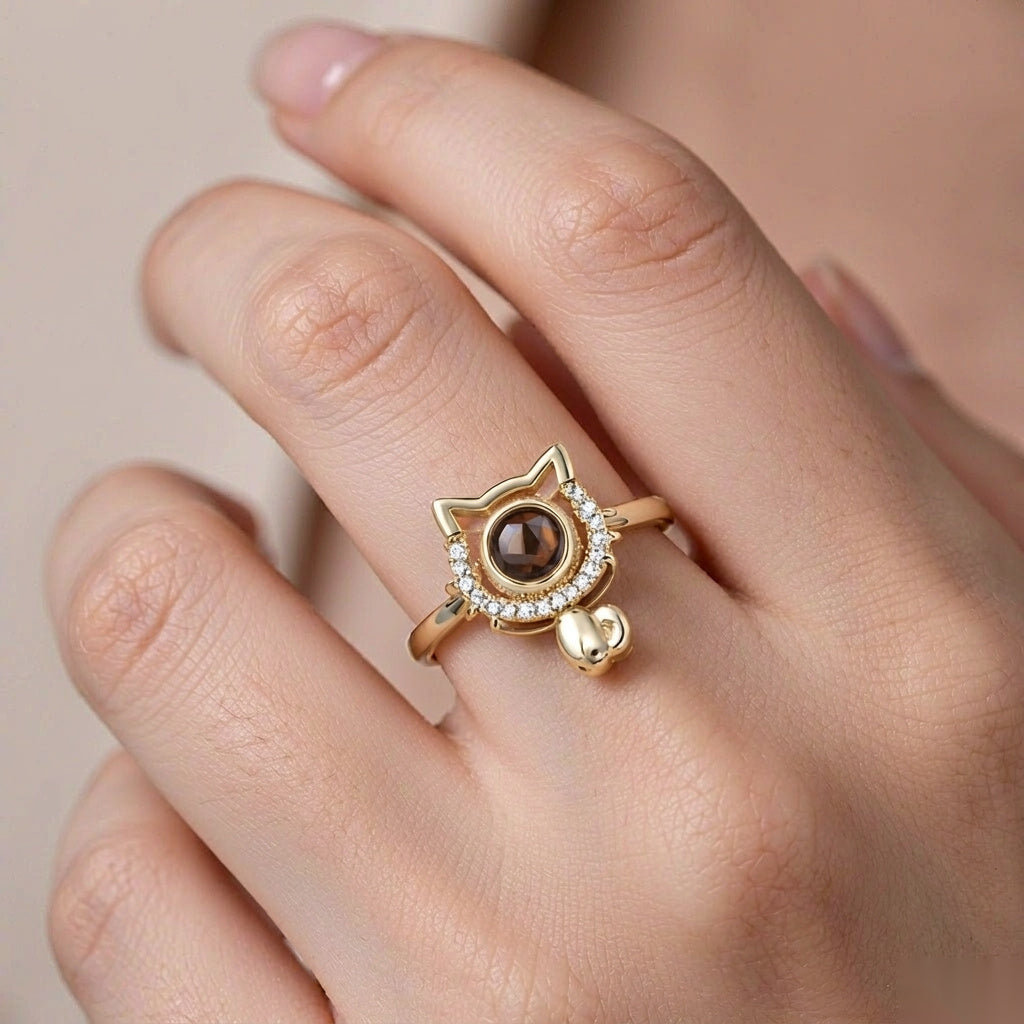 Cat Head FateMarks Photo Ring