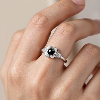 Four leaf clover FateMarks Photo Ring