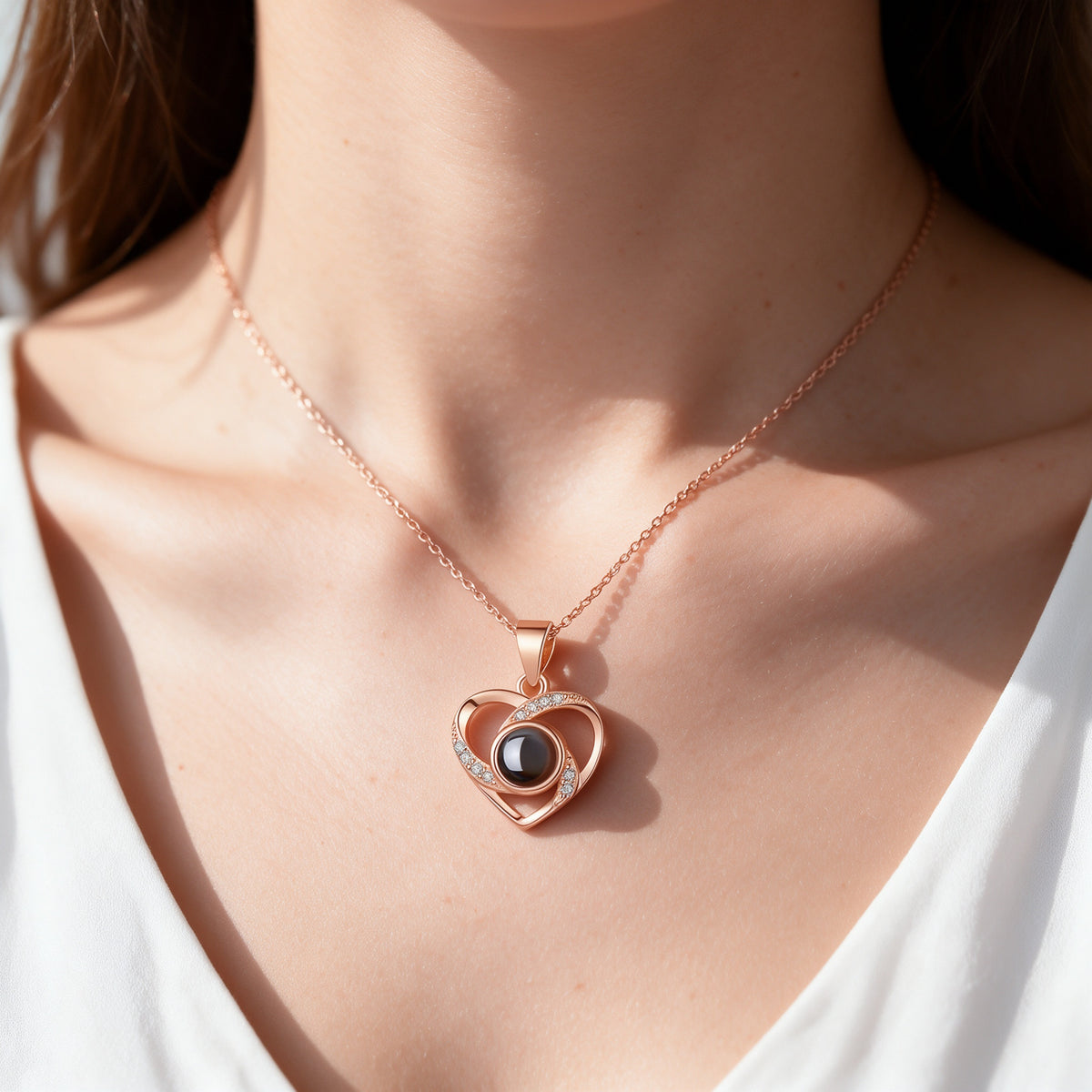 Love Photo Projection Necklace