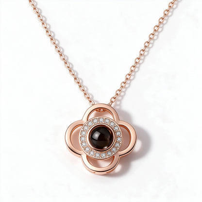 Lucky Clover Photo Projection Necklace