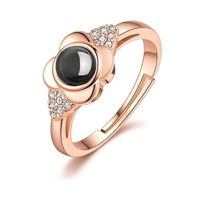Four leaf clover FateMarks Photo Ring