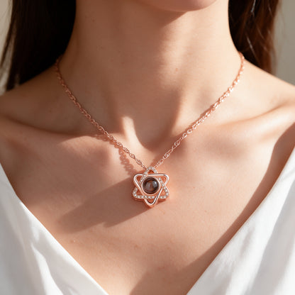 triangle Photo Projection Necklace