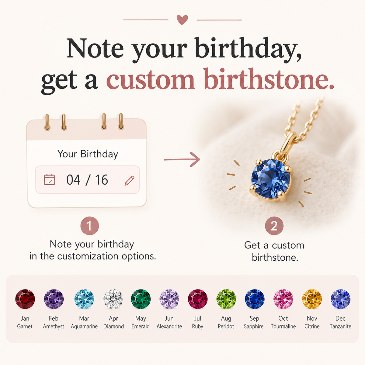 Birthstone Photo Projection Bracelet