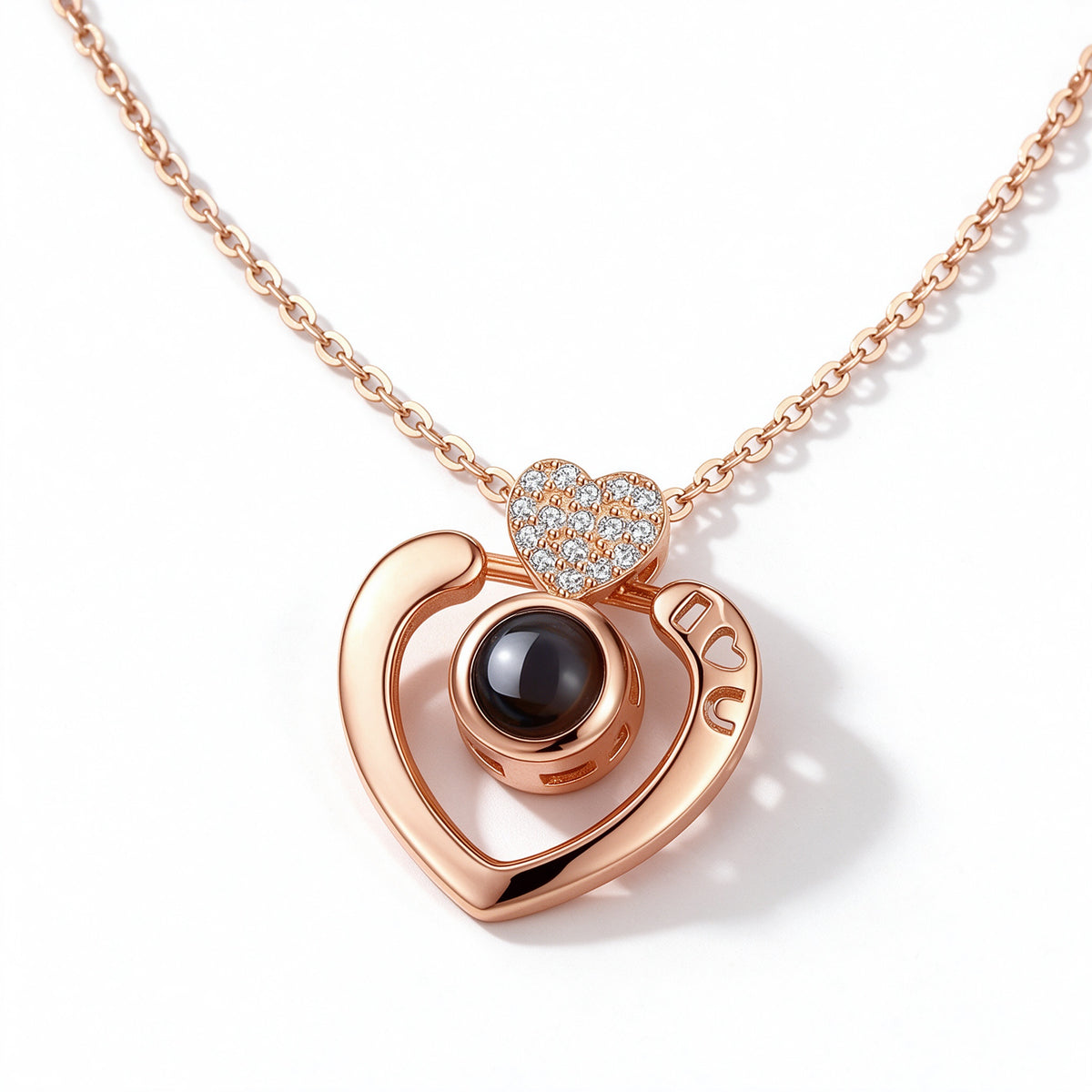 Full Heart Photo Projection Necklace