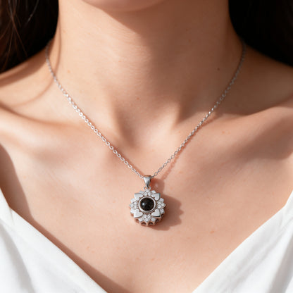 Flowers Photo Projection Necklace