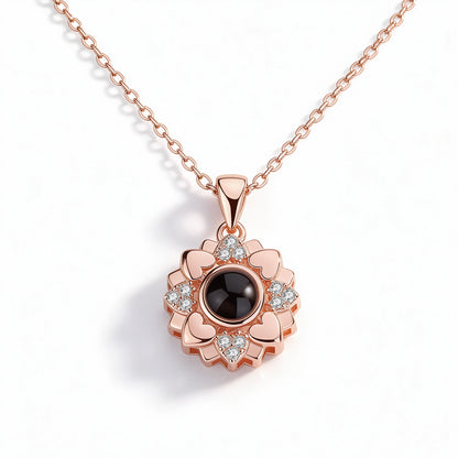 Flowers Photo Projection Necklace