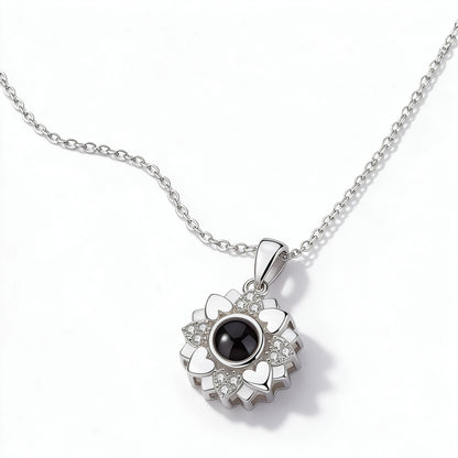 Flowers Photo Projection Necklace