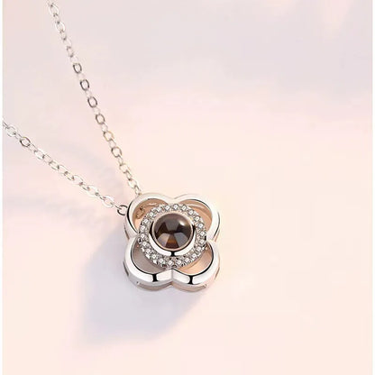 Lucky Clover Photo Projection Necklace